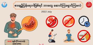 စားချဉ့်ပြန်ရောဂါ Gastro-Esophageal Reflux Disease ( GERD )( July, 2022 )