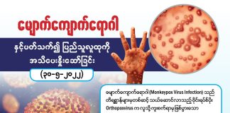 မျောက်ကျောက်ရောဂါ Update on Monkeypox Virus Infection (May,2022)