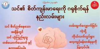 စိတ်ကျန်းမာရေးကို ဂရုစိုက်ရန် နည်းလမ်းများ Mental Health in Ethnic Languages(August,2023)