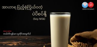 ပဲနို့နှင့် ကျန်းမာရေးအကျိုးကျေးဇူးများSoymilk & Health (October,2023)