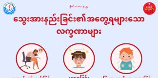 သွေးအားနည်းခြင်း၏ အတွေ့ရများသော လက္ခဏာများ Signs of Anaemia in Ethnic Languages (November,2023)