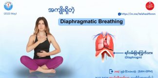 ရင်ဝမ်းခြားကြွက်သားဖြင့် အသက်ရှူနည်း Diaphragmatic Breathing