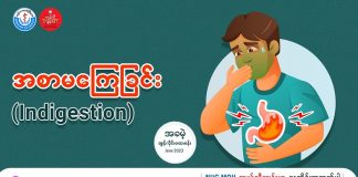 အစာမကြေခြင်း Indigestion