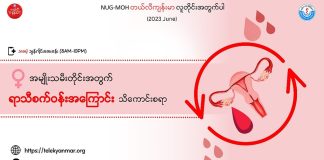 ရာသီသွေးဆင်းခြင်းဖြစ်စဥ်/ ဓမ္မတာဖြစ်စဉ် Menstrual Cycle
