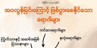 အဝလွန်ခြင်းကြောင့် ဖြစ်ပွားစေနိုင်သော ရောဂါများ Diseases Caused by Obesity in Ethnic Languages