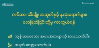 ကင်ဆာ၊ ဆီးချို၊ အဆုတ်နှင့် နှလုံးရောဂါများ၊ လေဖြတ်ခြင်းတိုမှ ကာကွယ်ရန် (နိုဝင်ဘာလ၊ ၂၀၂၄ ခုနှစ်)