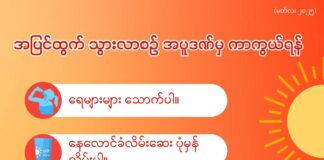 အပြင်ထွက် သွားလာစဉ် အပူဒဏ်မှ ကာကွယ်ရန် (မတ်လ၊ ၂၀၂၅ ခုနှစ်)