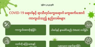 COVID-19 ရောဂါနှင့် ရာသီတုပ်ကွေးရောဂါ မကူးစက်အောင် ကာကွယ်သည့် နည်းလမ်းများ (ဇွန်လ၊ ၂၀၂၅ ခုနှစ်)