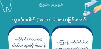 သွားပိုးပေါက် (Tooth Cavities) မဖြစ်အောင်… (ဩဂုတ်လ၊ ၂၀၂၅ ခုနှစ်)