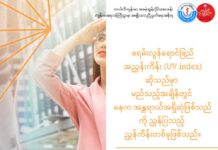 ခရမ်းလွန်ရောင်ခြည်အညွှန်းကိန်း (UV index) (မတ်လ၊ ၂၀၂၆ ခုနှစ်)