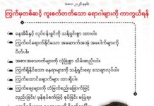 ကြွက်မှတစ်ဆင့် ကူးစက်တတ်သော ရောဂါများကို ကာကွယ်ရန် (မေလ၊ ၂၀၂၆ ခုနှစ်)
